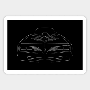 Pontiac Trans Am - front stencil, white Magnet